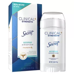 Secret Clinical Strength Soft Solid Antiperspirant and Deodorant - Waterproof - 2.6oz