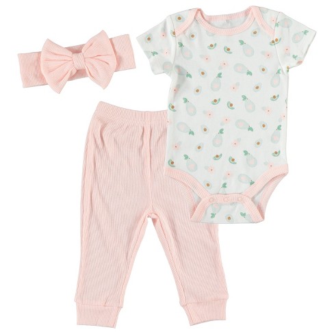 Child of Mine made by Carter's 3Pack Newborn Girls Bodysuits - Raspberry 