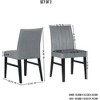QingMoon Modern Dining Chairs Set of 2, Upholstered Kitchen Chairs, Channel Tufted Design for Home Party and Dining Room - 4 of 4