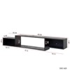 FONTOI Wall Mounted Floating TV Stand for Televisions up to 60", Media Entertainment Center for Living Room, Black, 9.06"*11.02"*65.35" - 3 of 4