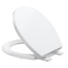 Toilet Seat Cover, PP Quick-Release Structure Toilet Seat, White Easy-Remove Design for Simple Cleaning - 2 of 4