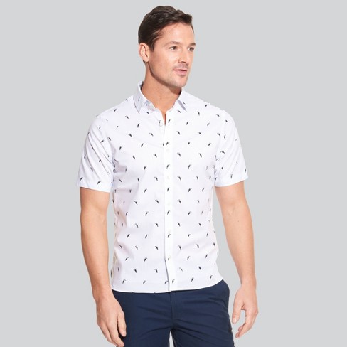 white mens short sleeve shirt