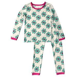 tiny knot co. Toddler Children's Girls Buttery Soft Durable, Tagless TENCEL Modal Pajama Set - 1 of 4