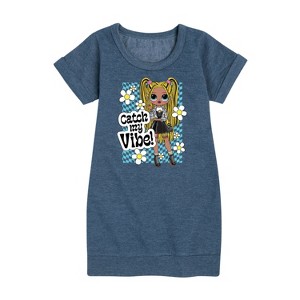 - LOL Surprise! - Catch My Vibe Graphic Short Sleeve Fleece Dress - 1 of 4
