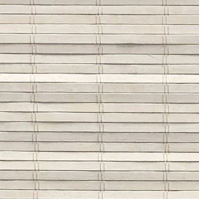 Brooklyn Distressed White Cordless Bamboo Roman Shade 48" x 64"