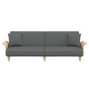 vidaXL Sofa Bed with Armrests Dark Gray Fabric - 4 of 4