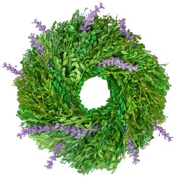 Northlight Purple Lavender and Green Foliage Artificial Spring Wreath, 11-Inch