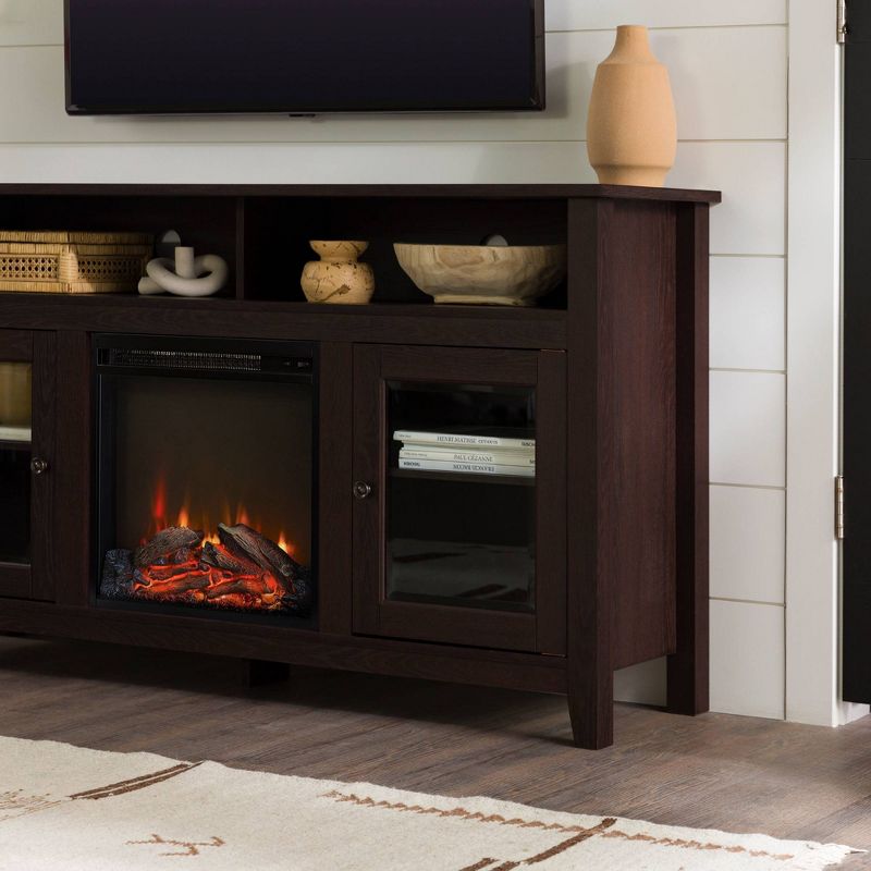Ackerman Modern Transitional Tall with Electric Fireplace TV Stand for TVs up to 65" - Saracina Home, 6 of 12