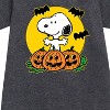 - Peanuts - Snoopy Pumpkin Patch Graphic Short Sleeve Fleece Dress - 2 of 4