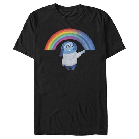 Men's Inside Out Sadness Rainbow T-shirt - Black - Small : Target