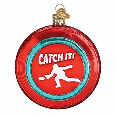 Old World Christmas Blown Glass Ornament for Christmas Tree, Sports Disc