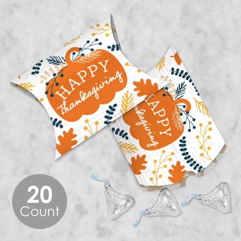 Big Dot of Happiness Happy Thanksgiving - Favor Gift Boxes - Fall Harvest Party Petite Pillow Boxes - Set of 20, 2 of 9