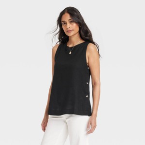 Women's Linen Tank Top - Universal Thread™ - 1 of 3