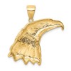 Black Bow Jewelry 14k Yellow Gold Extra Large Polished Eagle Head Pendant - 3 of 4