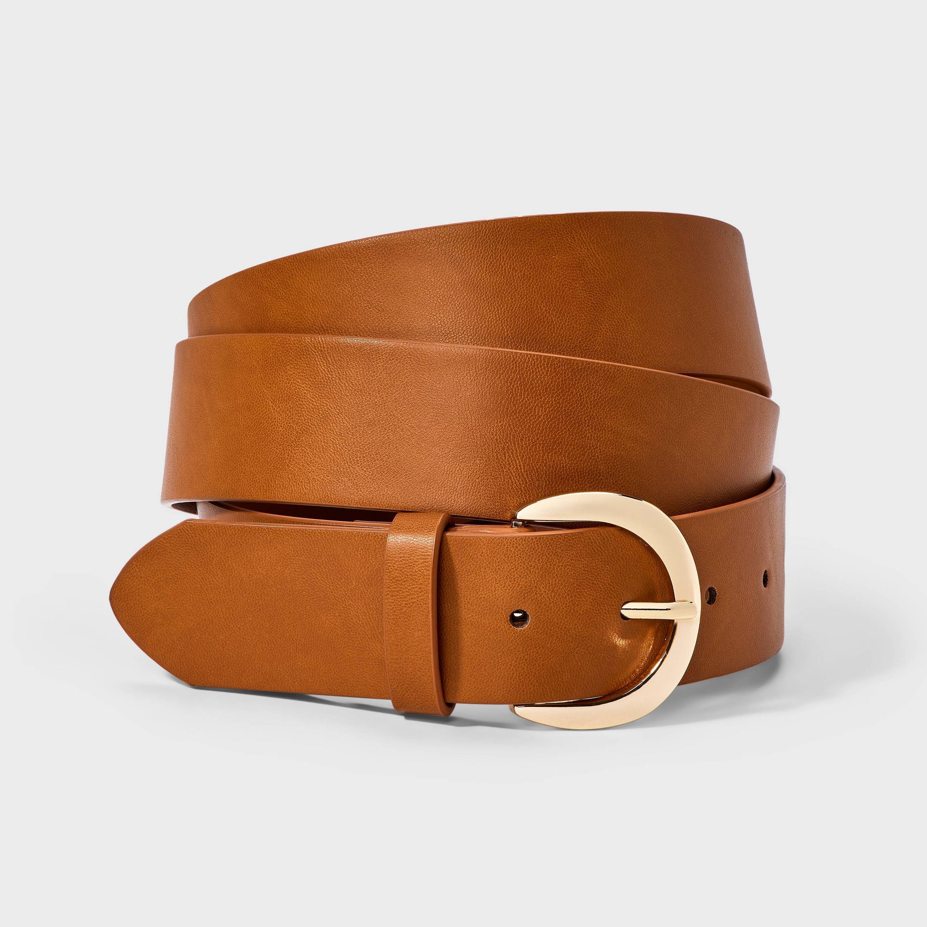 Self Keeper Cut Rounded Edge Belt - Ava & Viv™ Tan