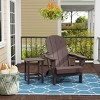 WestinTrends Malibu HDPE Outdoor Patio Folding Poly Adirondack Chair with Side Table (2-Piece Set) - 2 of 4