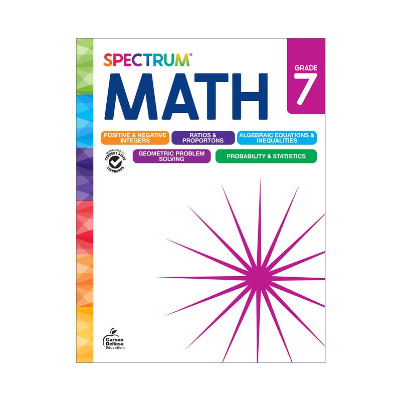 Spectrum Math Workbook, Grade 7 - by  Elise Craver (Paperback), 1 of 2