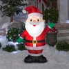 Gemmy Christmas Airblown Inflatable InflatableSanta , 4 ft Tall, Red - 2 of 3