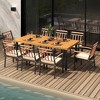 Tangkula 9 PCS Patio Dining Set w/ Soft Cushions and 1.9" Umbrella Hole for Garden - 2 of 4