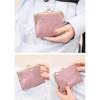 Clotth Women’s Vintage RFID Bifold Wallet - Compact Slim Design with Zipper Coin Pocket & Kiss Lock,PU Leather for Daily Use & Travel - 4 of 4