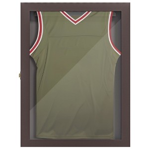 Aghana Digitals Black UV-Resistant Sports Jersey Display Case with Acrylic Door, MDF Frame, Hanger - 1 of 4
