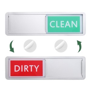 Unique Bargains Clean Dirty Sign Kitchen Non-Scratch Dishwasher Magnets - 1 of 4
