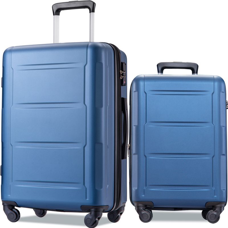 2 PCS Expanable Luggage Set, Hardside Spinner Suitcase with TSA Lock-ModernLuxe, 2 of 9