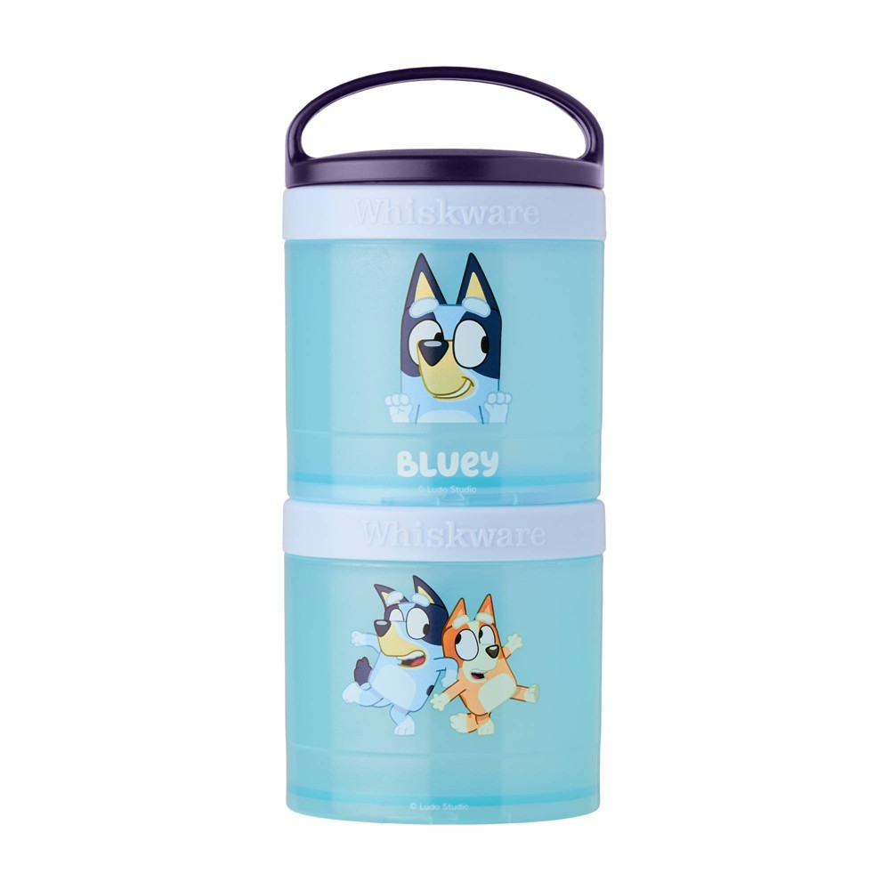 Whiskware Stackable Snack Food Storage Jar with Handle - Bluey and Bingo (Let's Do This)