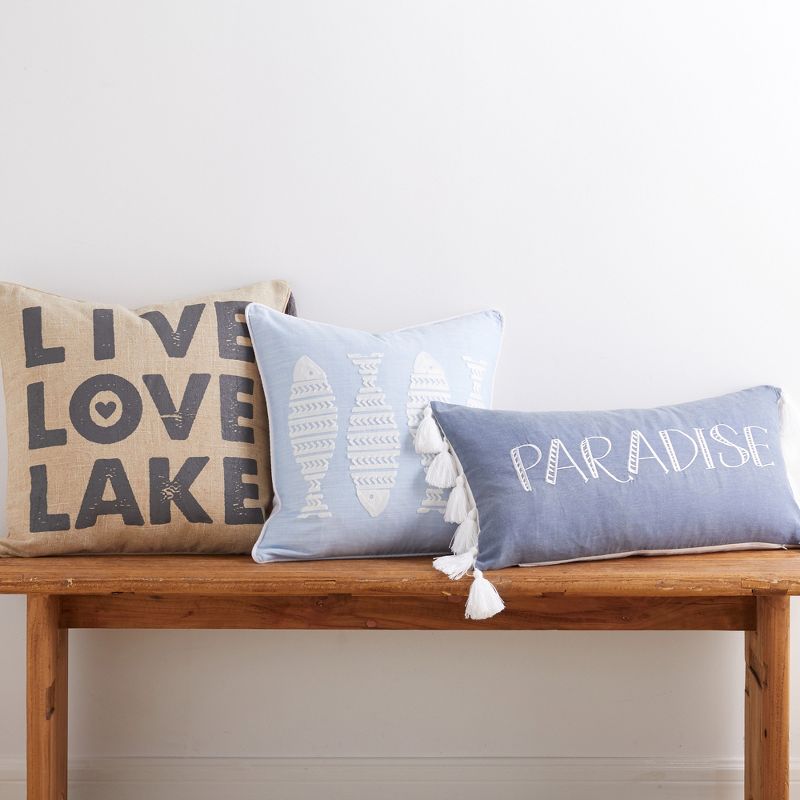 Live Love Lake with Tassels Pillow - Levtex Home, 3 of 4