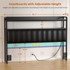 Aheaplus Upholstered Headboard with LED Light, Height Adjustable Headboards with Storage and Outlets - 4 of 4