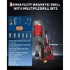 2 in Portable Magnetic Drill Press with 6 Coring Bits, Adapter, Boring Diameter, 1550W, 10-Speed (820RPM), 14000N for Drilling in Metal, Steel, Iron - 2 of 4