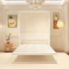 FUFU&GAGA Multifunctional Queen Size Murphy Bed White: Foldable Design, Ultimate Space Saving, Creating a Beautiful and Practical Home - 3 of 4
