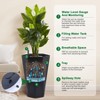 Tall Planters Set of 2, Large Flower Pot Outdoor and Indoor, with 2 Trays and a Water Level Monitor and Wheels for Patio, Porch, Living Room - 2 of 4
