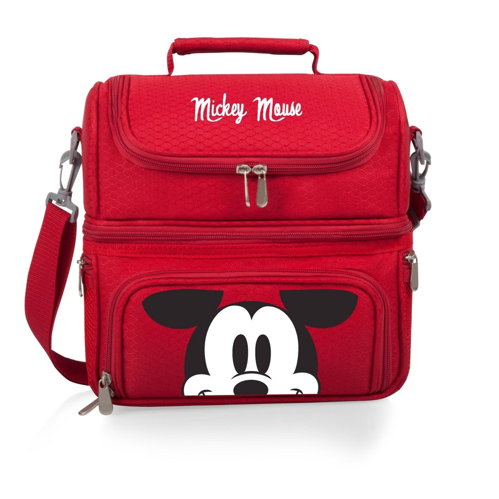 Photos - Serving Pieces Mickey Mouse Pranzo Lunch Bag Cooler with Utensils - Red