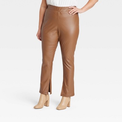 leather pants women plus size