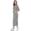 BLUEMING Womens 3/4 Long Sleeve Maxi Hoodie Dress Casual Pocket Slim Pullover Sweater Dress Travel Outfits - 3 of 4