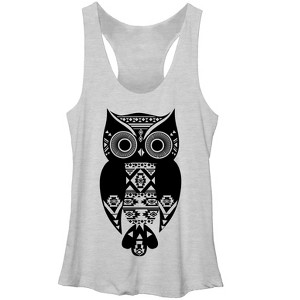 Women's Lost Gods Southwestern Owl Racerback Tank Top - 1 of 3