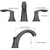 Coucheta 8" Widespread Bathroom Faucets - 3-Hole Design with Pop-Up Drain & cUPC Hoses in Multiple Finishes, Single & 2-Pack Options - 3 of 4