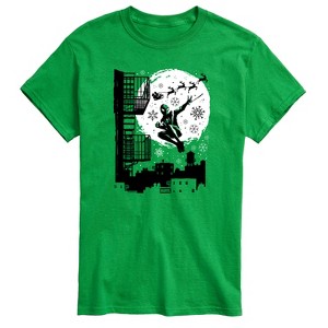 Men's - Marvel - Miles Morales Spiderman Santa Short Sleeve Graphic T-Shirt - 1 of 3