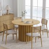 Dovelina Solid Wood Round Dining Table for 4 People Nordic style - 2 of 4