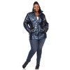 Plus Size Metallic Puffer Coat - White Mark - 4 of 4