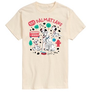 Men's - 101 Dalmatians - Collage of Dalmatian Family Short Sleeve Graphic T-Shirt - 1 of 3