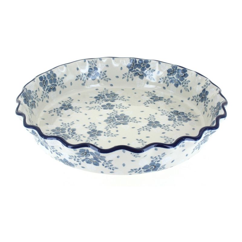 Blue Rose Polish Pottery 636 Ceramika Artystyczna Pie Plate, 1 of 2