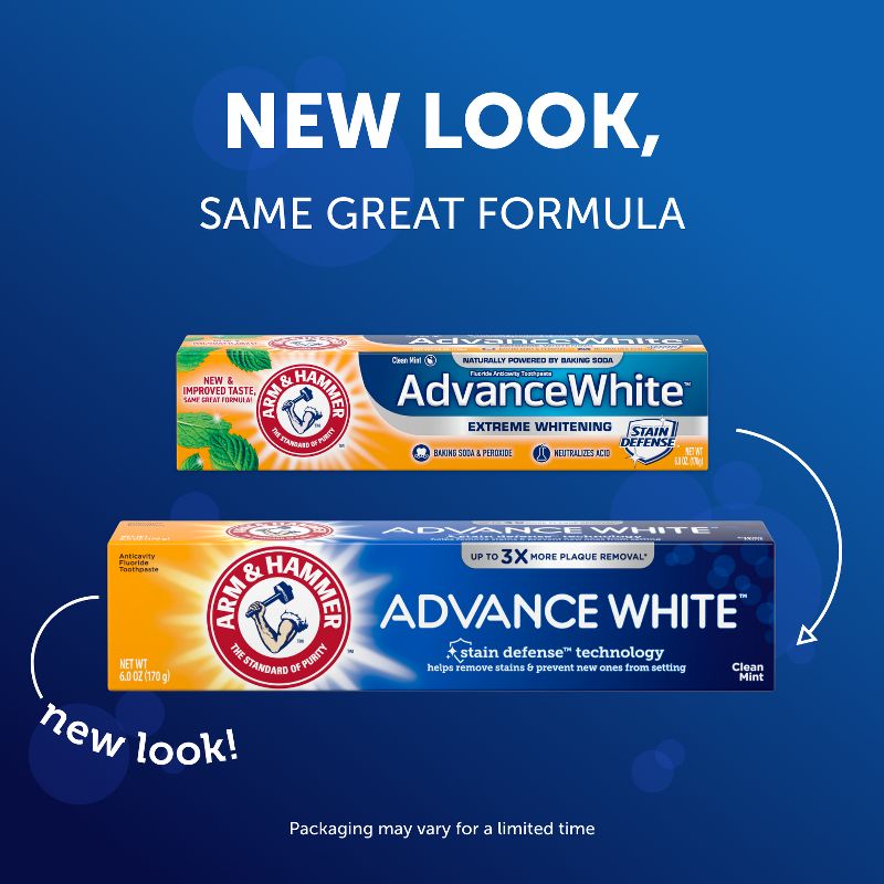 Arm & Hammer Advance White Extreme Whitening Baking Soda & Peroxide Toothpaste, 4 of 14