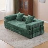 Convertible Modern Floor Sofa Bed with Memory Foam and Chenille Upholstery for Living Room Comfort -3irtyhousy - 2 of 4
