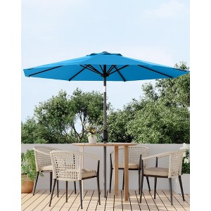 9FT Patio Umbrella Outdoor, Market Umbrella, Table Umbrella with Push Button Tilt and Crank, 8 Sturdy Ribs UV Protection Waterproof - 1 of 4
