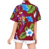 LA LEELA Hawaiian Shirts Womens Casual Summer Beach Party Blouse Shirt Short Sleeve Tropical Vacation Button Up Dress Shirts Colorful - 2 of 4