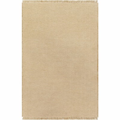 Handmade Light Brown Jute and Polypropylene Rectangular Area Rug