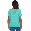 Alfred Dunner Womens Textured Chevron Lace Back Tee - 2 of 4