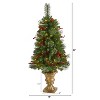 4ft. Pine, Pinecone & Berries Artificial Christmas Tree with 100 Clear LED Lights in Decorative Urn – Festive X-Mas Décor Tree - 2 of 4